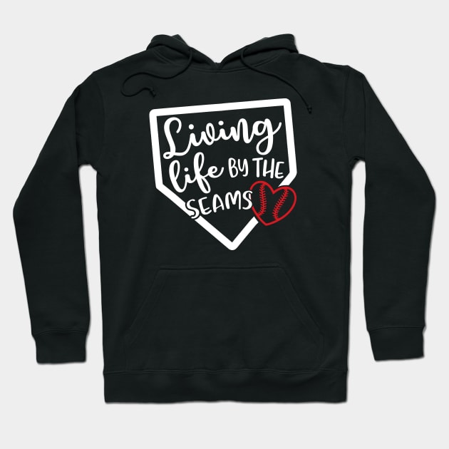 Living Life By The Seams Baseball Softball Hoodie by GlimmerDesigns